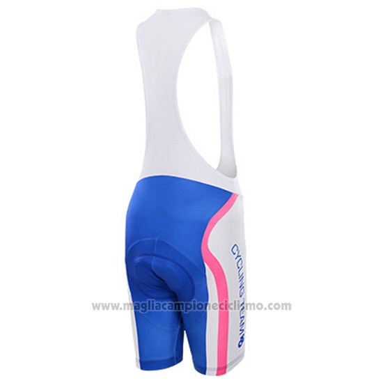 Abbigliamento Ciclismo Donne To The Fore Bianco e Fuxia Manica Corta e Salopette